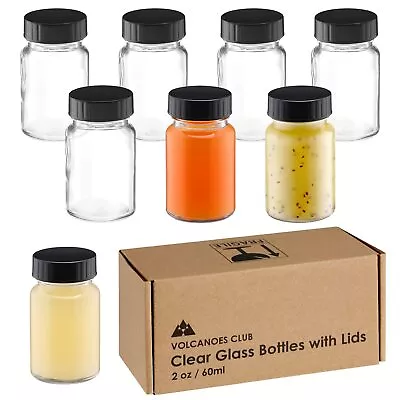2oz Glass Jars With Lids - Glass Shot Bottles Set For Liquids Juicing Ginge... • $22.10