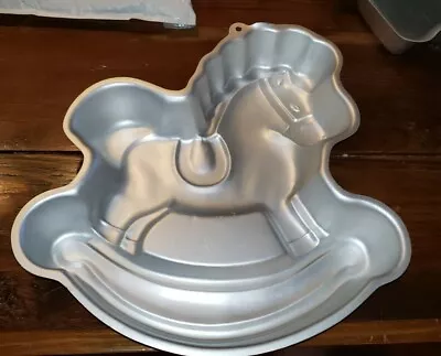 1984 Wilton 2105-2388 Rocking Horse Aluminum Cake Baking Pan Baby Christmas • £11.56