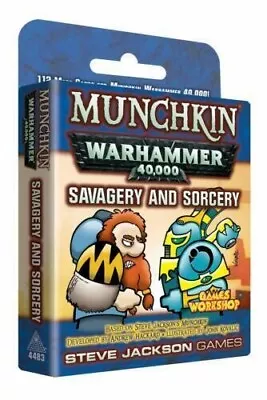 Savagery & Sorcery 112 Card Booster Munchkin Warhammer 40000 Game Steve Jackson • $16
