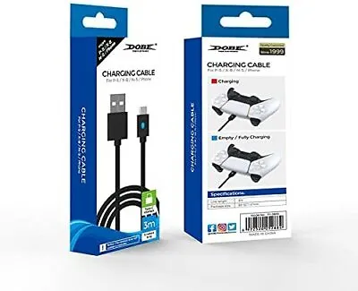 DOBE 3M Type-C To USB A - Charging Cable For PS5 / Xbox Series X S / Nintendo • £6