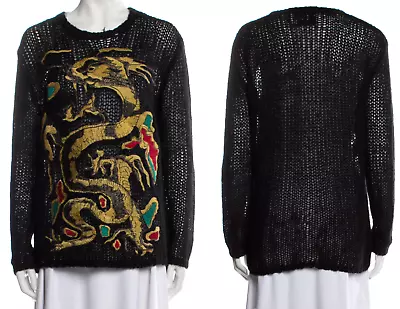 Valentino Knitwear Knitted Jumper Mohair Dragon Sweater Jumper Cardigan L • $863.38