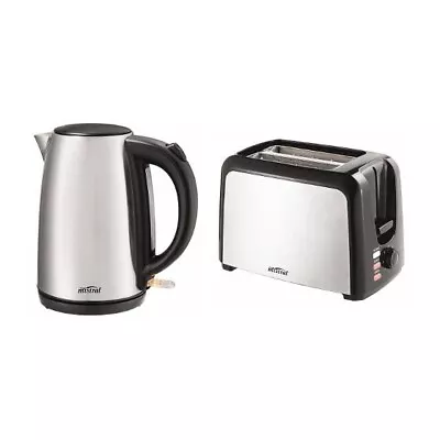 Mistral Breakfast Pack Black & Stainless 2 Slice Toaster 1.7L Kettle Combo Pack • $149