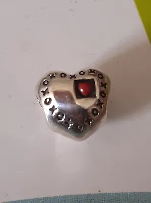 Chamilia  925 Silver Xoxo Enamel Love Heart Charm Bead • £10