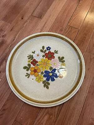 MIKASA STONE MANOR FLORIBUNDA F5813 10-7/8 D  1 Dinner Plate- Has A Chip! • $10