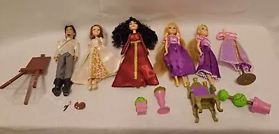 Disney Store Tangled Ever After Mini Doll Set 5.5  Mother Gothel Flynn Rapunzel • $45