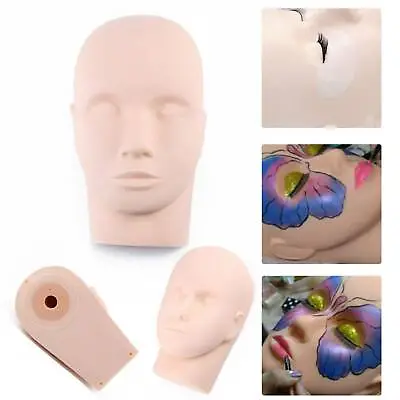 Mannequin Flat Head Practice Make Up Massage Training Model Eyelash Extensions • £7.09