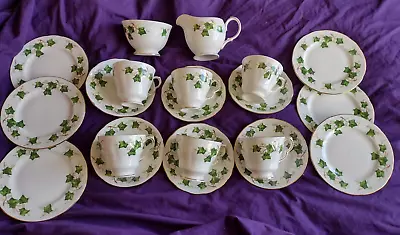 Colclough Ivy Leaf  Design 20 Piece Bone China Tea Set - Vintage • £30