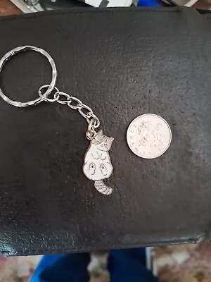 Cat  Enamel Charm Keyring • £2.25