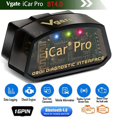 OBDⅡ Scanner Vgate ICar Pro 4.0 BIMMERCODE Coding IPad IOS Android Code Reader • £21.99