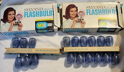 Sylvania M3B Flashbulbs Lot Of 18 Blue Dot Flash Bulbs Vintage ( 1 1/2 Boxes) • $8.99