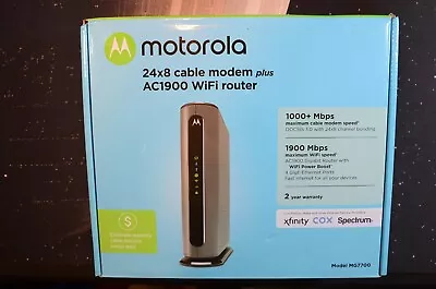 Motorola MG7700 Modem Plus AC1900 Gray Dual Band WiFi Wireless Gigabit Router • $67.04