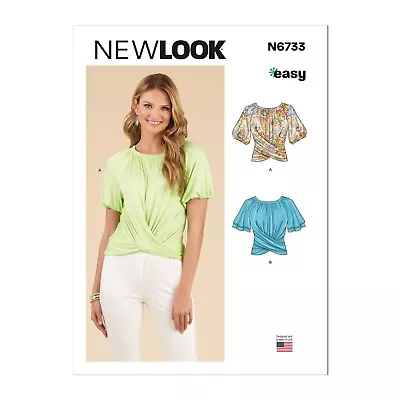 NEW LOOK Sewing Pattern 6733 Misses Plus Women Ladies Blouse Tops Xs-xxl EASY • £8.97