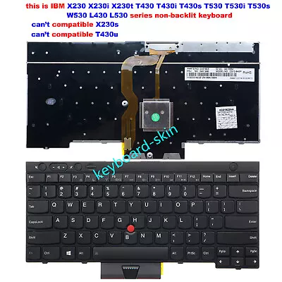 New For Lenovo IBM Thinkpad W530 X230 T430 T530 US Keyboard 04X1315 V130020AS3 • $21.99