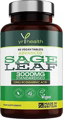 Sage Tablets 3000mg High Strength For Hot Flushes Night Sweats Perimenopause & • £13.99