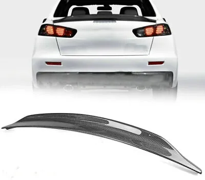 REAL Carbon Fiber Trunk Rear Spoiler Lip For 08-17 14 16 Mitsubishi Lancer EVO X • $219.81