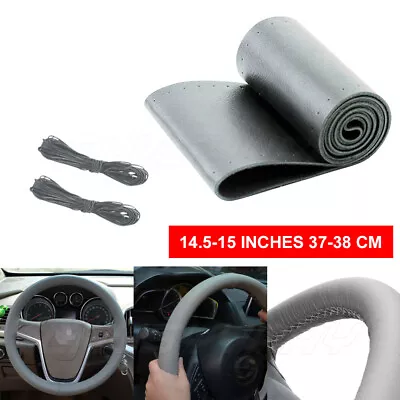For Mercedes-Benz ML W164 Gray Genuine Leather Steering Wheel Cove 37-38cm • $19.88