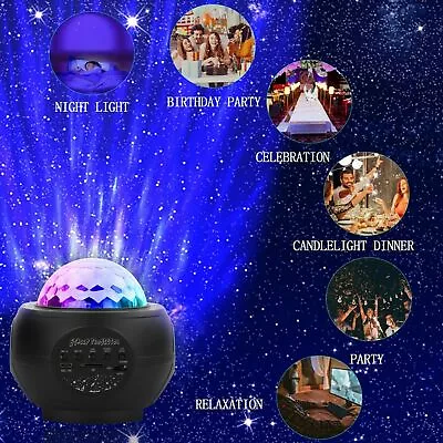 Galaxy Starry Sky Night Light Projector Music Lamp For Kids Gift Remote Control • $15.86