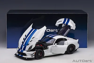 AUTOart Dodge Viper GTS-R Commemorative ACR White/Blue 1/18 Scale Model Car • $244.95