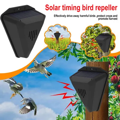 Solar Alarm Motion Detector Outdoor Waterproof Security Siren 13 Sound Effects • $13.79