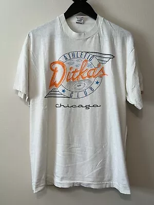 Vintage Ditka’s Athletic Club Chicago T Shirt Size XL White Mike Ditka Bears • $35