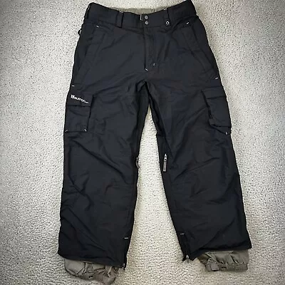 Burton Black Snowboard Pants Ski Nylon Mesh Lined Insulated Cargo Men's Large • $34.99