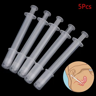 5 Pcs Injector Lube Disposable Anal Syringe Vaginal Applicator Lubricant Na__j • $16.07