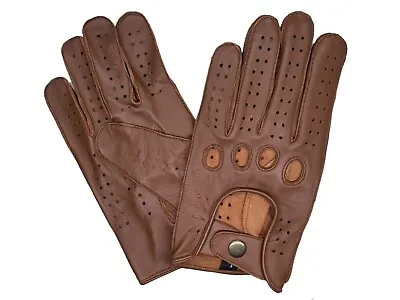 MEN'S CHAUFFEUR SHEEPSKIN LEATHER CAR DRIVING GLOVES (Finished Sewn Knuckles) • $20
