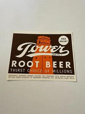 Vintage Tower Root Beer Bottle Label G7 • $5