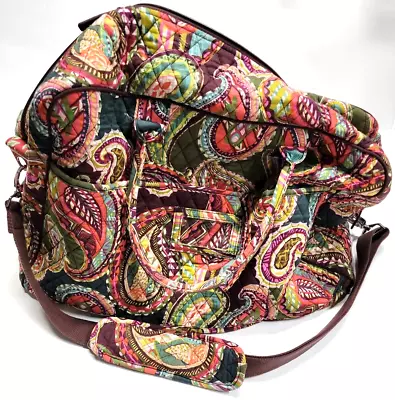 Vera Bradley VBD18 Quilted Travel Bag Floral Print Large Duffel Bag W/ Strap • $29.85