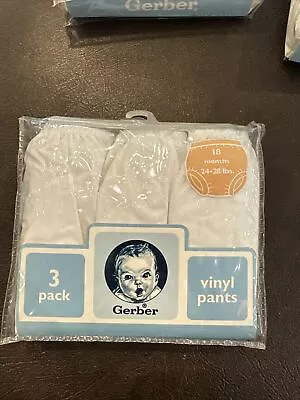 Vtg Gerber 18 Month Vinyl Rubber Pants Baby Doll Clothes 24-28 Lbs NEW Old Stock • $30