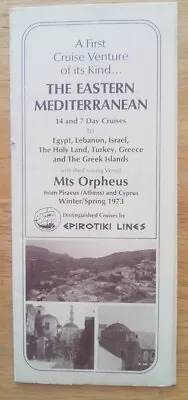 ORPHEUS (Epirotiki Eastern Mediterranean Cruises 1973 - DECK PLAN/PHOTOS • $24.99