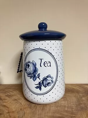 Katie Alice Indigo Tea Jar Blue FREE P&P • £8.99