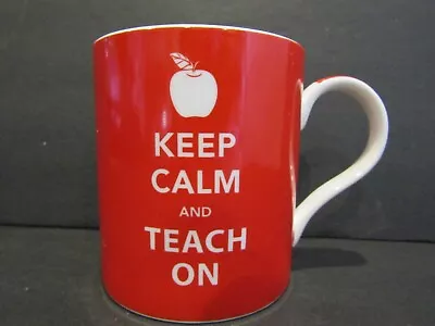Home Essentials KEEP CALM AND TEACH ON Red & White 3.25  Coffee Mug  • £4.81