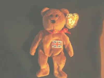 £29.99 • Buy TY Beanie Baby Bear  BRITANNIA  With VERY RARE Sewn On Patch (early Version)