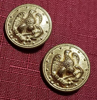 Pair Of Antique 1860 - 1941  Era U.S. Navy Coat Button. Eagle Facing Left.  • $6