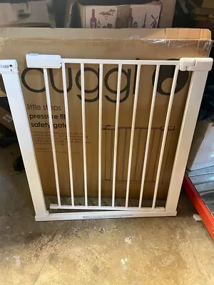 Cuggl Pressure Fit Safety Gate White 75 To 81cm Child Pet Doorway Stairway #SG20 • £22.49