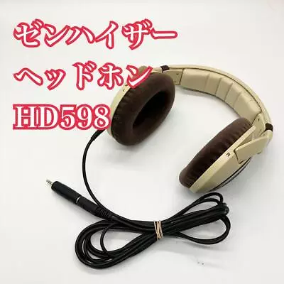 Sennheiser HD 598 Hd598 Open Type Over Ear Headphones Brown/Beige W/Case Tested • $142.50