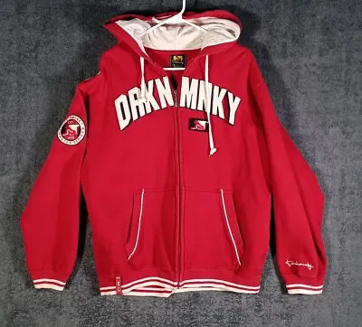 Drunken Munky Hoodie Adult Medium Red  • $27.99