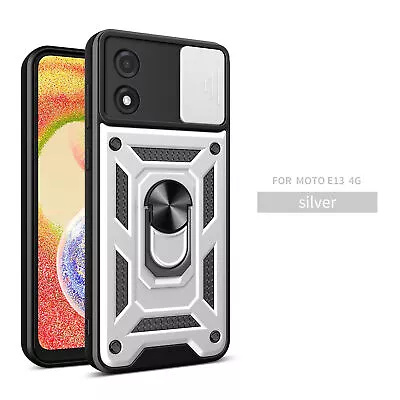 For Motorola Moto E13 Cover Armor Slide Lens Camera Magnetic Holder Stand Case • $9.99