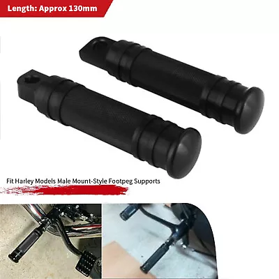 Black Aluminum Male Mount Foot Pegs Footrest For Harley V-Rod Electra Glide Dyna • $14.23