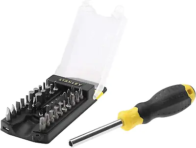 Stanley Multibit Screwdriver Set 22.8x 7.6x 5cm - 34 Pieces - Free Delivery • £11.56