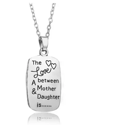  Love Between A Mother & Daughter  Silver Pendant Necklace Woman's Jewelry Gift  • $8.95