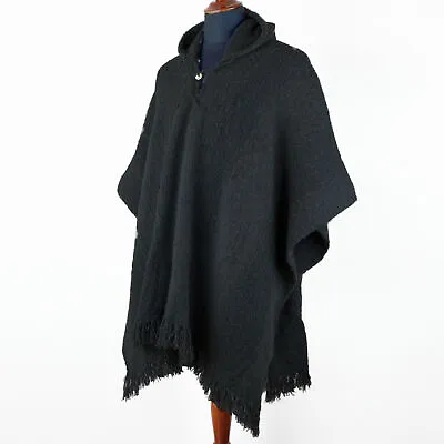 Llama Wool Mens Unisex Poncho Sugg Burning Man Outdoors Music Festivals Costume • $79.95