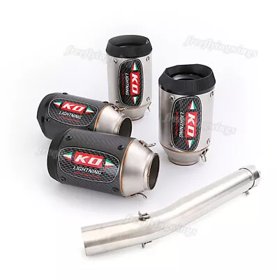 For Suzuki GSXR1000 2005-2006 Exhaust Mid Link Pipe Connect Muffler Tips Slip-on • $220.90