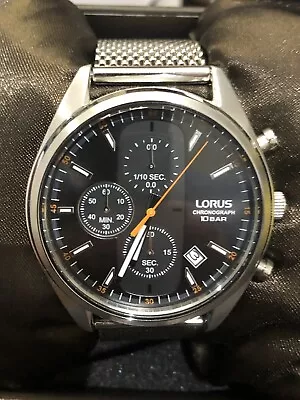 Lorus Racing Chronograph “Surfboard” Dial 42mm Quartz Mens Watch RM351GX9 • $60
