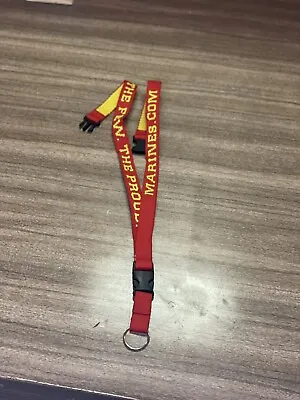 Marine Corps Key Lanyard - Red With U.S. Marine Corp In Gold Letters • $6