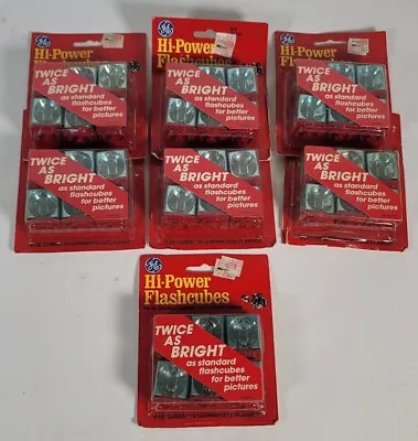 Lot Of 7 Packages Vintage GE Cubes Hi-power Flashcubes 6 Per Pack Camera  • $75