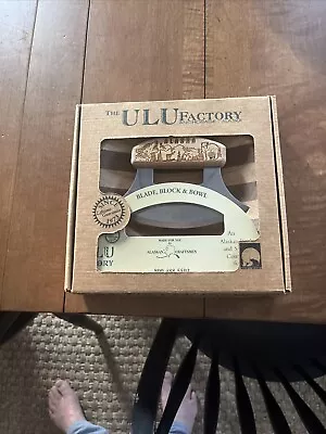 Great Alaska ULU Company Original Chopping Set Knife & Wood Bowl  Never Used • $28.99