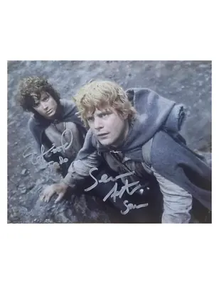 10x8 Lord Of The Rings Print Signed By Elijah Wood And Sean Astin Authentic+COA • £205