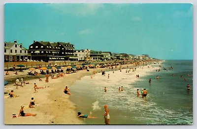 Virginia Beach Virginia Seaside Sunbathing Ocean Shore Hotel Resorts Postcard • $4.99